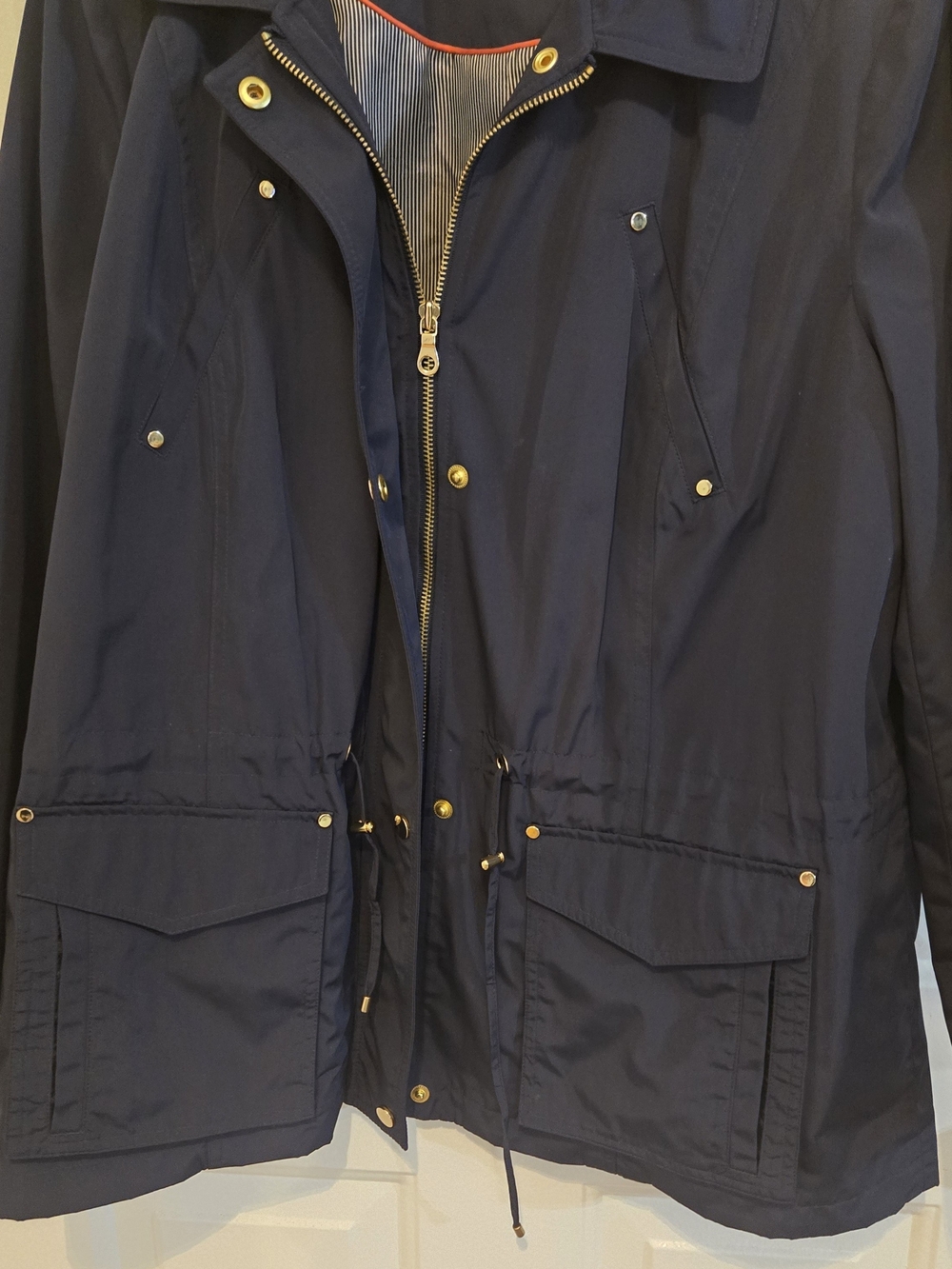 Charter Club Womens Navy Anorak Rain Jacket - XL Hi - Picture 2 of 7